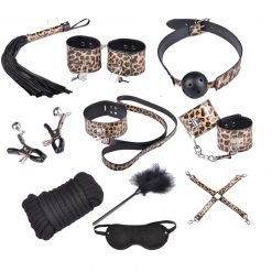 Leopard print bondage kit