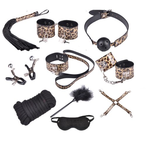 Leopard print bondage kit