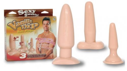 Vanilla Dip butt plugs - 3 pack!