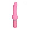 Silicone penis with 10 vibrating patterns PURPLE