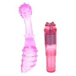 Hard vibrator with soft multi purpose attachment