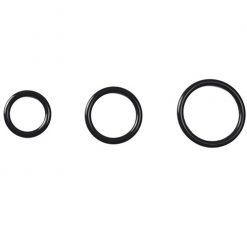 3 different sized rubber cockrings
