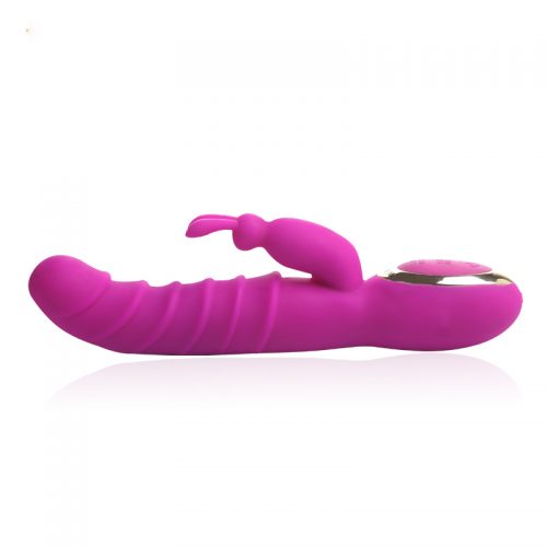 TOP OF THE LINE - Silicone rabbit clit stimulating vibrator with multispeed and HEATING - PINK