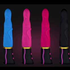 Silicone multispeed rechargable vibrator - various colours available