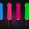 Silicone multispeed rechargable vibrator with smiley face - various colours available