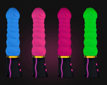 Silicone multispeed rechargable vibrator with smiley face - various colours available