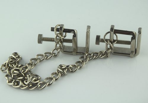 Heavy Duty Metal Nipple Clamps with Winder and joining Chain