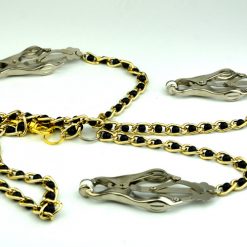 Metal Nipple and Clitoral Clamps with Chainlink
