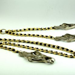 Metal Nipple and Clitoral Clamps with Chainlink