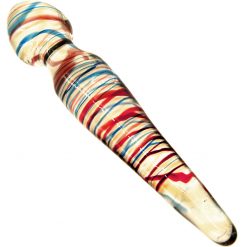 Glass Microphone Dildo with Psychedelic Colours