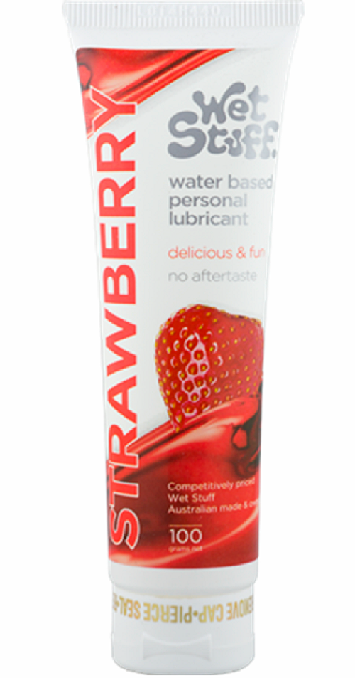 Wet Stuff strawberry water based lubricant 100 gram tube