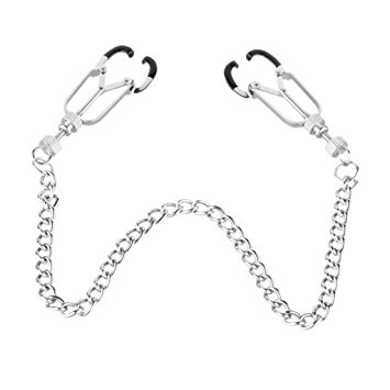 Adjustable Metal Nipple Clamps with Chainlink