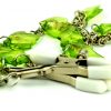 Metal Nipple Clamps with Leaf Charm on chain