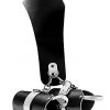 Bad Romance Leather Black and White Neck/wrist Restraint With Velcro
