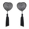 Black  Heart Shaped Pasty with tassels