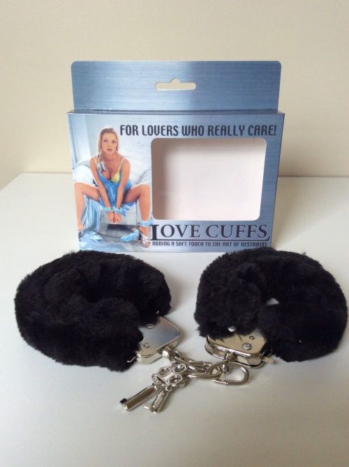 Love Cuffs Black Covered Fur