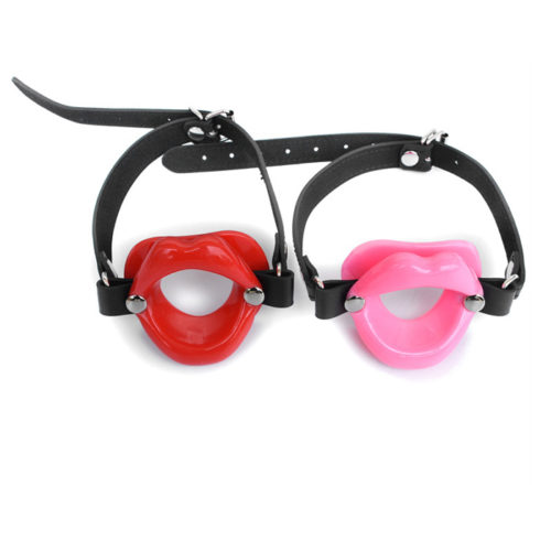 Silicone Lip Open Mouth Gag with Lock