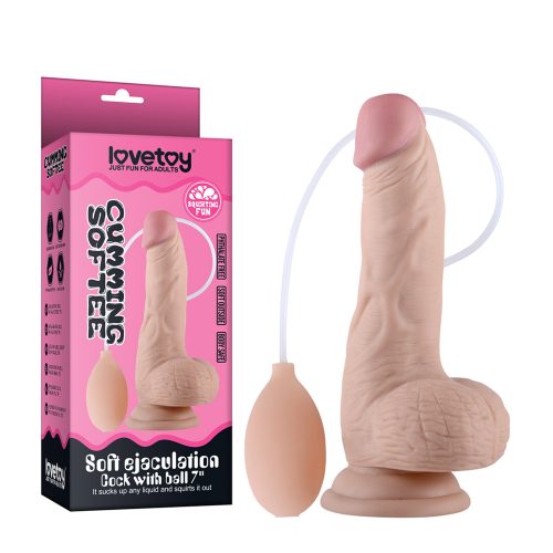 Super Soft 7" Ejaculating Dong with Balls