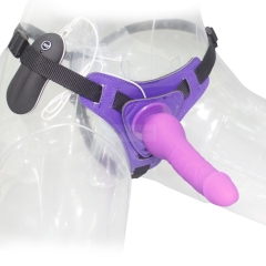 6.3" Inch 10 Model Vibrations Harness Silicone Strap on Dildo With 3 Colours Available