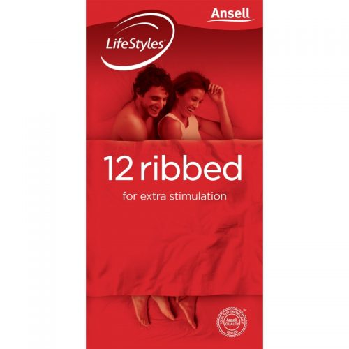 Ansell Ribbed Condoms 12 pack