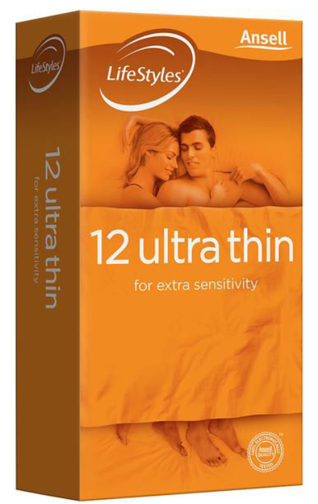 Ansell Ultra Thin Condoms 12 pack
