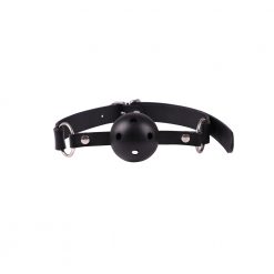 Spiked and studded black leather bondage kit.