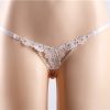 Adjustable Black Floral G-string