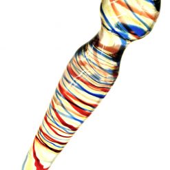 Glass Microphone Dildo with Psychedelic Colours