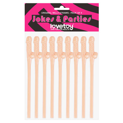 Pecker Straws - 9 pack Flesh