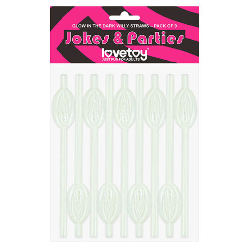 Pussy Straws - 9 pack Glow in the dark