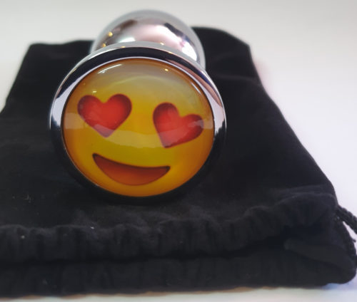 Stainless Steel Emoji LOVE Butt Plug