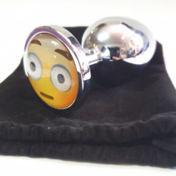 Alternative view of Stainless Steel Emoji SURPRISED Butt Plug