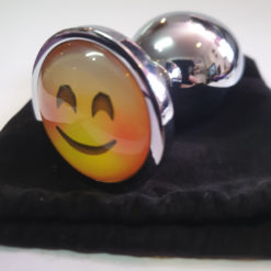 Alternative view of Stainless Steel Emoji HAPPY Butt Plug