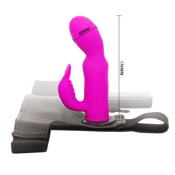 Alternative view of Ultra Harness Silicone Vibrating Rabbit Strapon