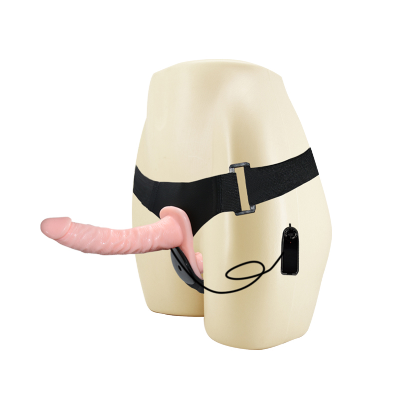 Ultra Harness Silicone Vibrating Strapon With Internal Fucker