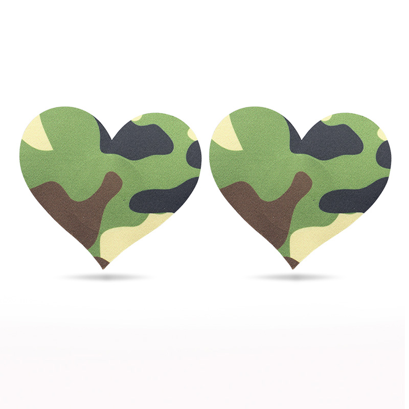 Camo Hearts And Stars Nipple Pasties - Image 4