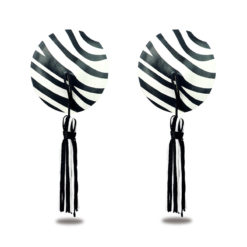 Alternative view of Zebra Pattern Nipple Pasties