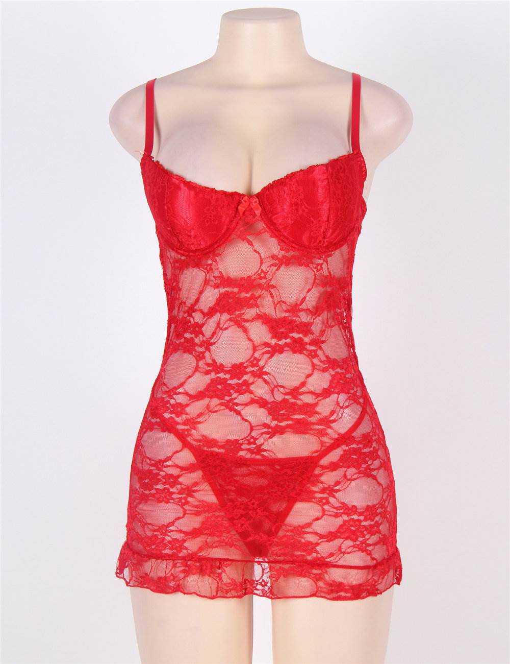 Sexy Red Lace Nightie In Various Sizes - Image 3