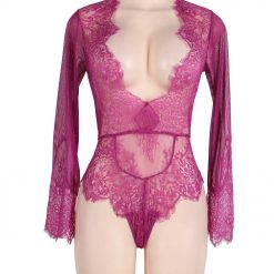 Sexy Teddy With Long Sleeves In Various Colours And Sizes - Image 23