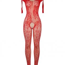 Alternative view of Sexy Bodysuit Red With Sleeves