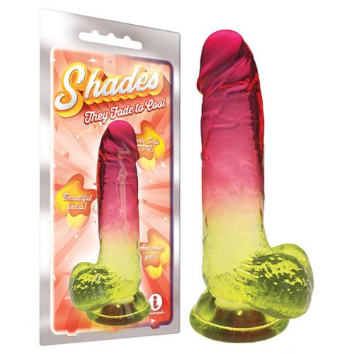 Shades Icees 8 Inch Jelly Dong Yellow To Pink