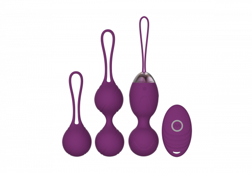Wireless And Rechargeable Kegel Ball Kit With Vibrating Remote