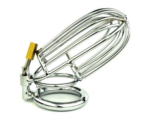 Metal Cock Cage With Lock And Key