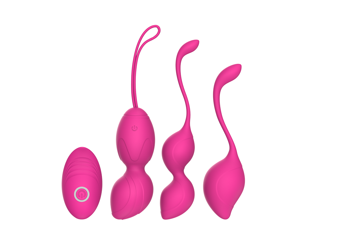 Wireless And Rechargeable Kegel Ball Kit With Vibrating Remote
