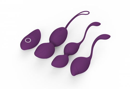 Wireless And Rechargeable Kegel Ball Kit With Vibrating Remote