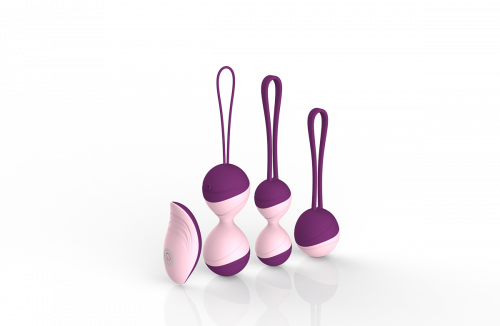 Wireless And Rechargeable Kegel Ball Kit With Vibrating Remote