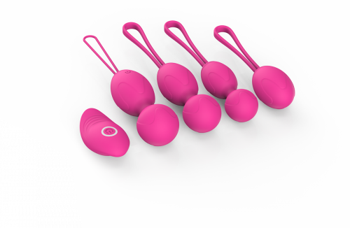 Wireless And Rechargeable Kegel Ball Kit With Vibrating Remote