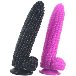 Alternative view of Corn Cob Cock Dong With Balls 8 Inches In Various Colours