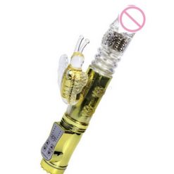 Alternative view of Hammer Action Vibrator With Butterfly Clit Tickler Multi Speed