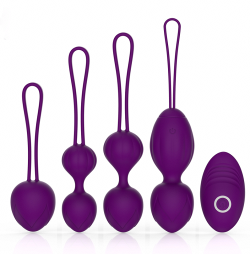 Wireless And Rechargeable Kegel Ball Kit With Vibrating Remote